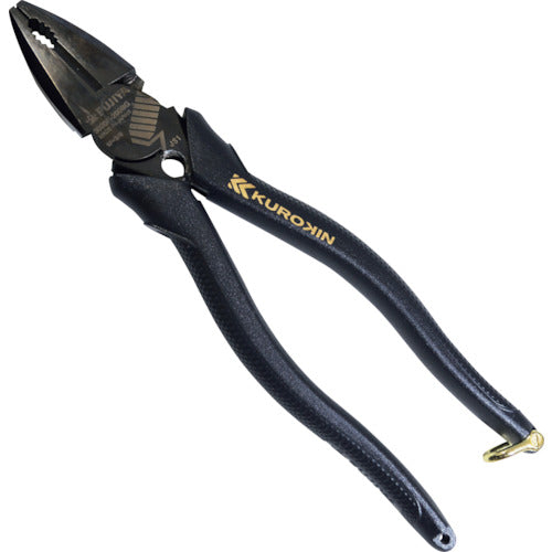 FUJIYA 3020N-200BG Eccentric Power Pliers (with deburring function, black and gold)