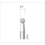 NAKANISHI 21511 Titanium-coated carbide cutter spherical