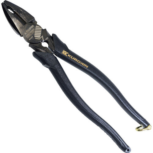 FUJIYA 3020N-225BG Eccentric Power Pliers (with deburring function, black and gold)