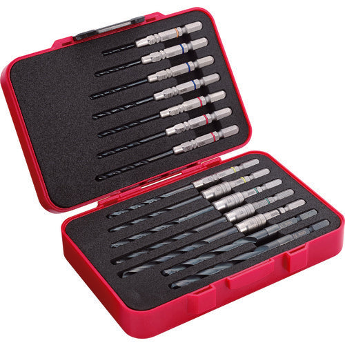 VESSEL AMD14S Cushion drill set (for metalworking), 14-piece set