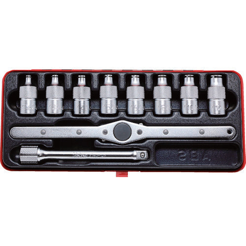 KO-KEN 3261 Tap holder set, 9.5mm drive, 10-piece set