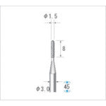 NAKANISHI 12331 Electroplated diamond bur Cylindrical, rounded-end type