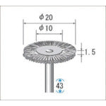 NAKANISHI 50423 Stainless steel wire brush 10 pieces
