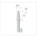 NAKANISHI 24504 Carbide cutter Tapered rounded tip
