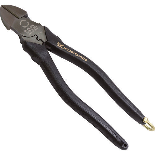 FUJIYA 700N-200BG Offset heavy-duty nippers (black and gold, with crimping function)