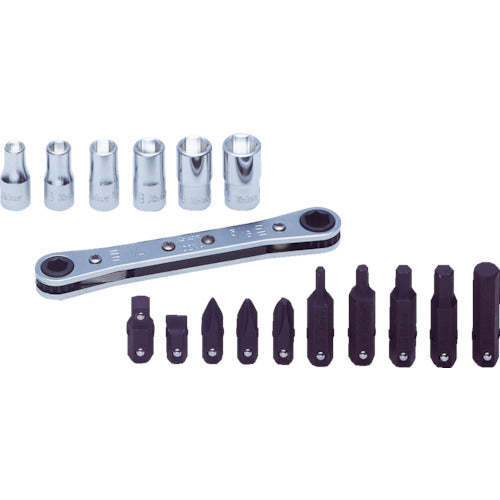 KO-KEN R810D Ratchet Spanner Set (17 Pieces)