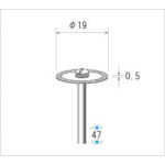 NAKANISHI 14044 Electroplated diamond disc φ19×0.5×shaftφ3