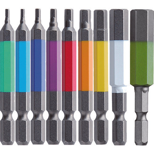 ANEX ACHX9-65L Hex wrench color bit Set of 9
