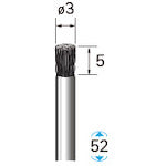 NAKANISHI 50523 Stainless steel brush End