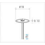 NAKANISHI 14041 Electroplated diamond disc φ19×0.13×shaftφ3