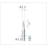NAKANISHI 24501 Carbide cutter Tapered rounded tip