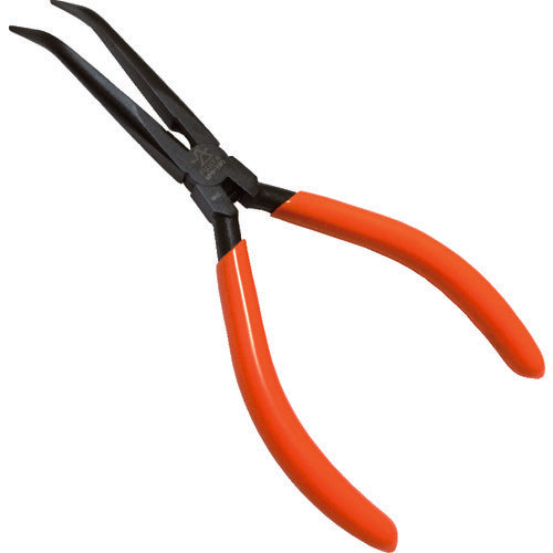 FUJIYA MP8-150 Mini Tech Tweezers/Needle-Nose Pliers (Bent Type, with Spring)