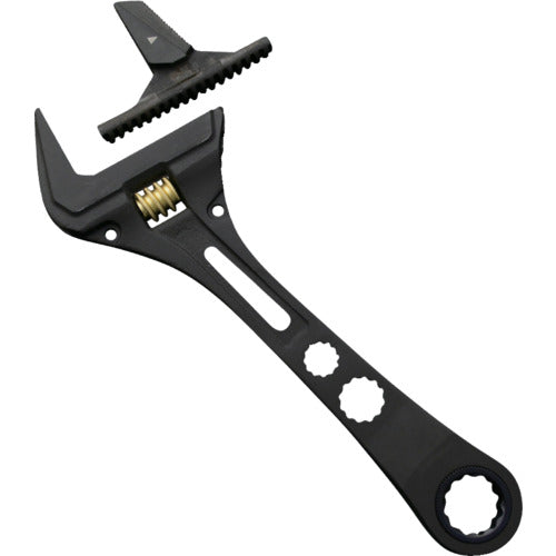FUJIYA FGLP-38-BG Monkey wrench Geared pipe wrench monkey (black and gold)