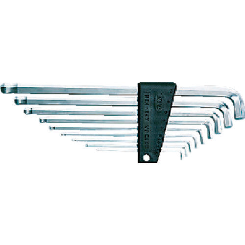 KTC HLDS2509 Ballpoint L-shaped long hex wrench set, short neck type [9-piece set]