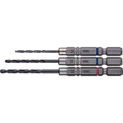 VESSEL AMD3S-1 Cushion drill for metalworking Set of 3