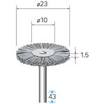 NAKANISHI 50812 Abrasive-filled nylon brush 5 pieces