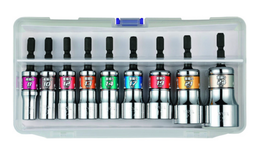 VESSEL GO-TAN Tilt Short Socket Set, 9 pcs WSA209PS