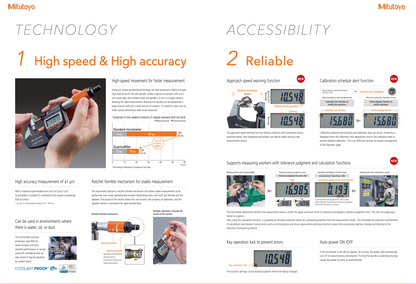 MITUTOYO QuantuMike Digital Outside Micrometer 25–50mm MD-E50 (293-141-40) Made in Japan