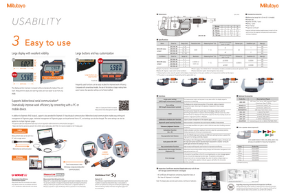 MITUTOYO QuantuMike Digital Outside Micrometer 25–50mm MD-E50 (293-141-40) Made in Japan