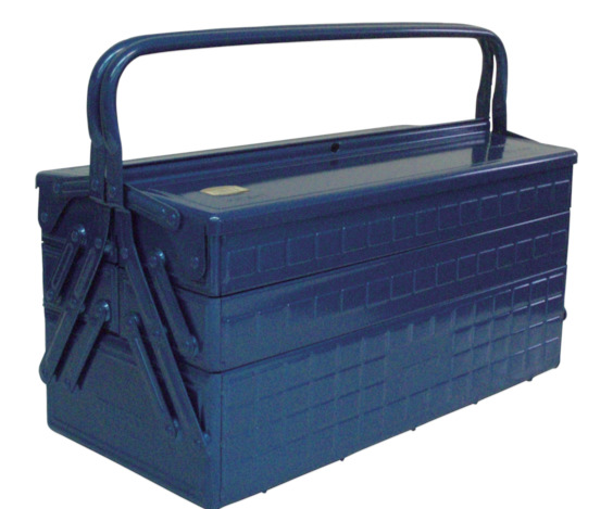 TRUSCO GT-470-B Tool Box 3-Tier Tray Steel Blue 18.8"x8.9"x13.5" Made in Japan0