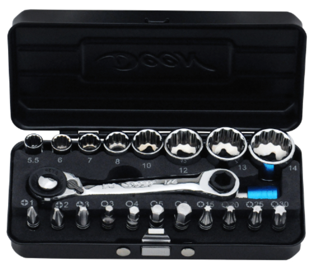 DEEN DNCRBS21 1/4" SQ Bit & Hex Socket Ratchet Set0