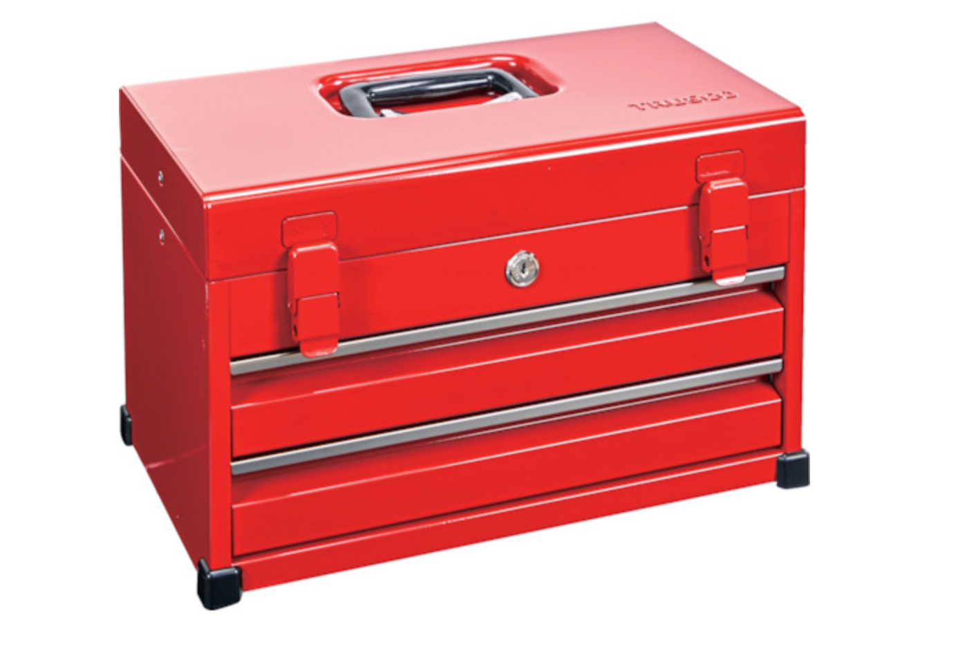 TRUSCO CH-420 2-Drawer Tool Chest Lockable 15.6"x8.7"x9.8" Red Made in Japan0