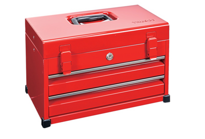 TRUSCO CH-420 2-Drawer Tool Chest Lockable 15.6"x8.7"x9.8" Red Made in Japan0