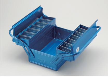 TRUSCO 2-Tier Steel Toolbox GL-350-B Blue 357×227×289mm– Made in Japan2