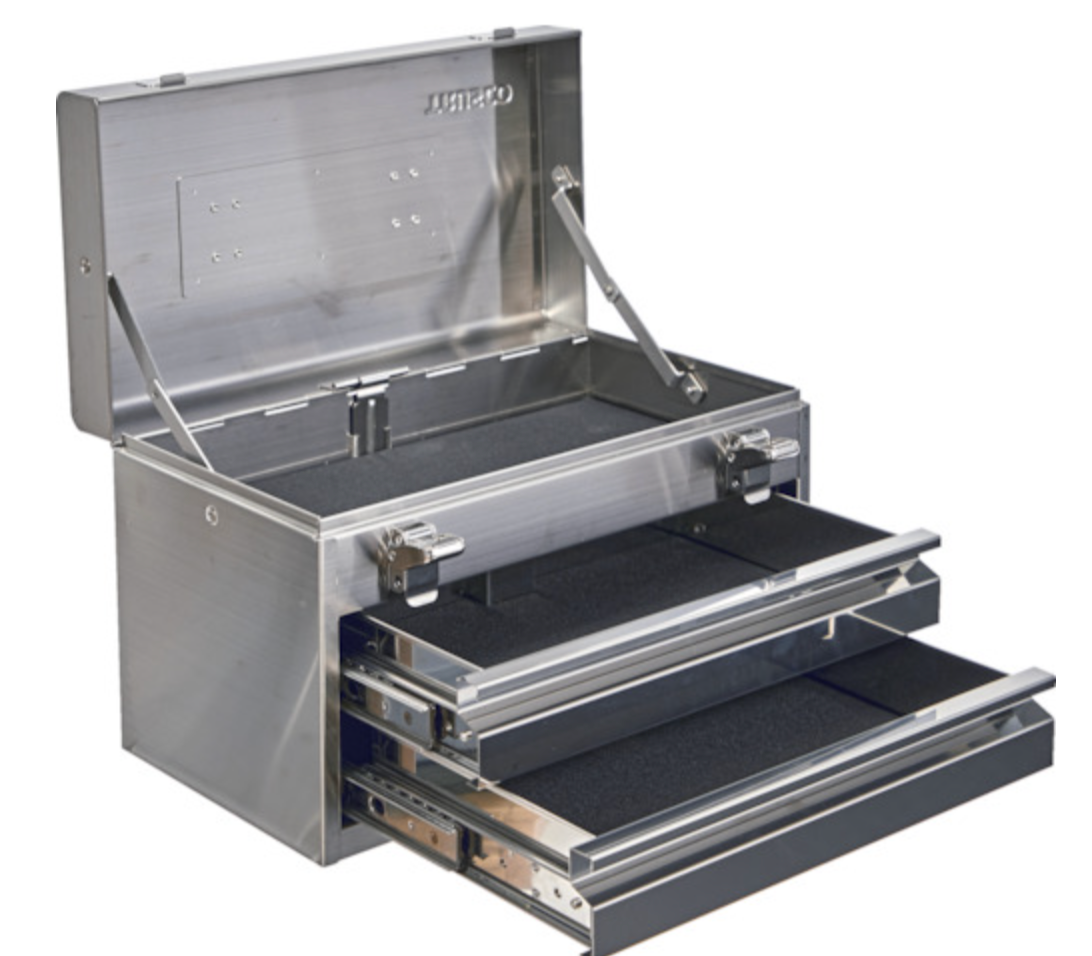 TRUSCO Stainless Steel Tool Chest – 2-Drawer (W395×D220×H250mm)3